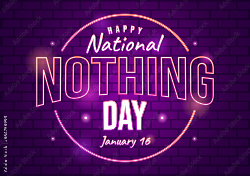 National Nothing Day Vector Illustration on 16 January of Day to Take a Break from the Hustle and Bustle of Everyday Life in Flat Cartoon Background National Nothing Day Vector Illustration on 16 January of Day to Take a Break from the Hustle and Bustle of Everyday Life in Flat Cartoon Background