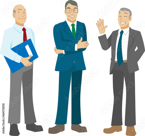 3人のベテランビジネスマン