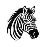 Zebra head tshirt tattoo design dark art illustration isolated on white