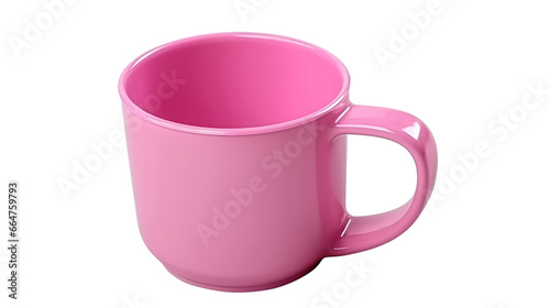 pink mug isolated on transparent background,transparency 