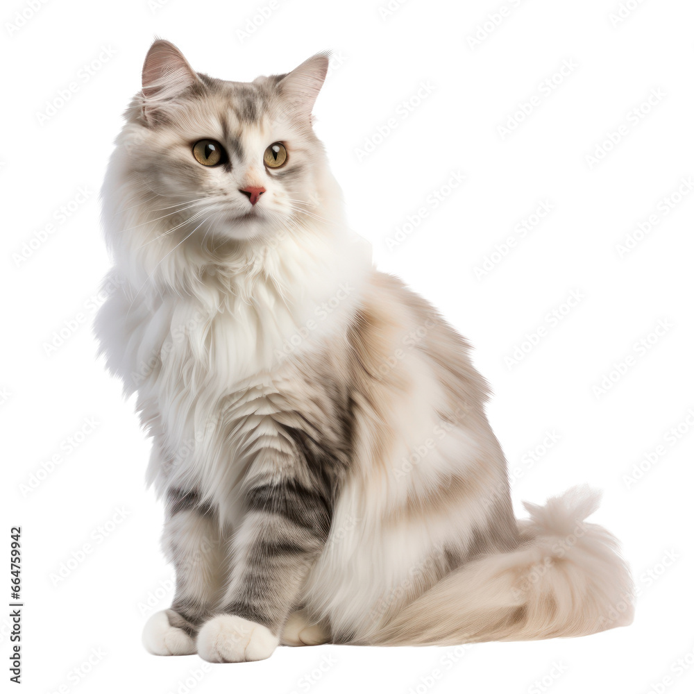 ragamuffin cat isolated on transparent background,transparency 