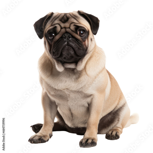 Pug isolated on transparent background,transparency  © SaraY Studio 