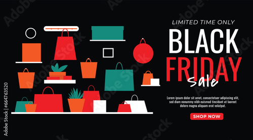 modern black friday sales discount promo ads banner poster layout template vector design