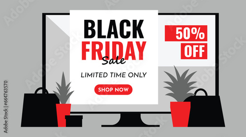 modern black friday sales promo discount ads banner poster layout template vector design