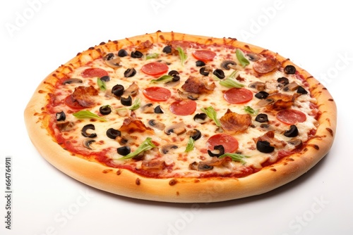 Pizza isolated on white background.