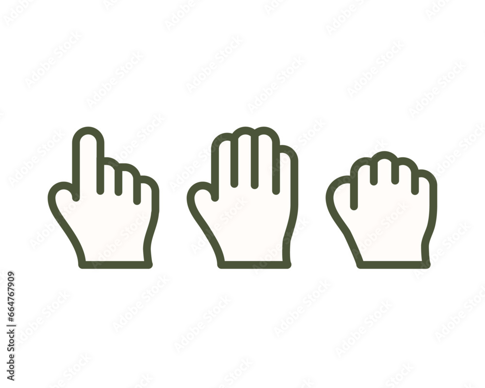 hand icon, set of vector icon, simple line hands icons, small hands, vector hands hand icon, set of vector icon, simple line hands icons, small hands, vector hands