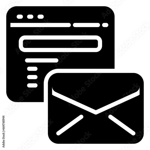 email icon, glyph icon style