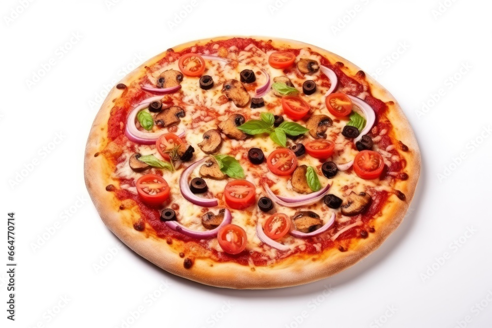 Pizza isolated on white background.