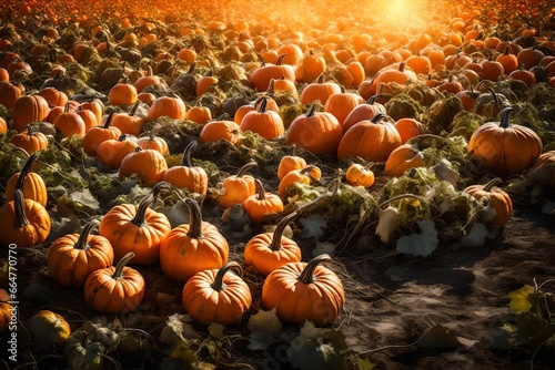 pumpkins on a field © Muhammad