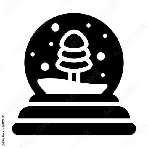 Snow globe glyph icon