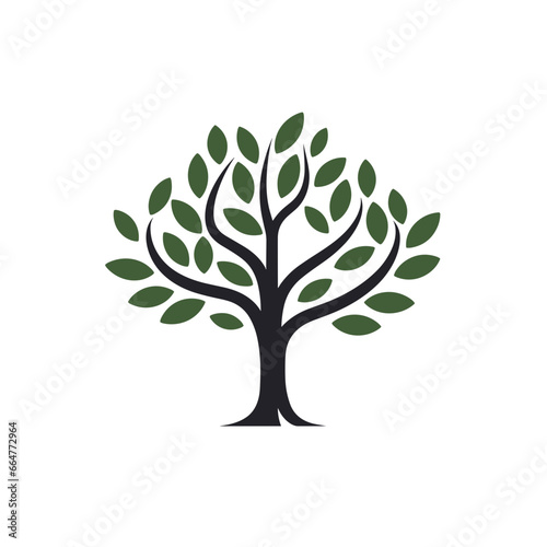 Baum Logo minimalistisch Vektor