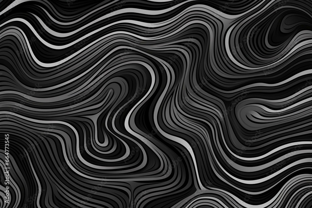 Background with interwoven black lines. Generative AI