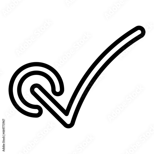 Okay icon, line icon style