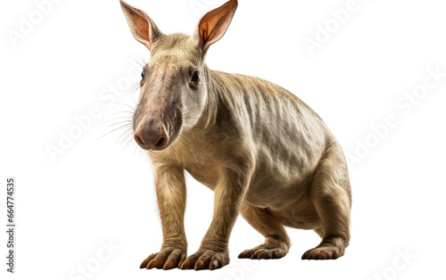 Beautiful Aardvark is Standing on a Clear Surface or PNG Transparent Background. © Usama
