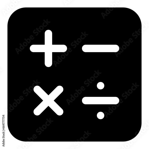 Calculator icon for mathematical and accounting