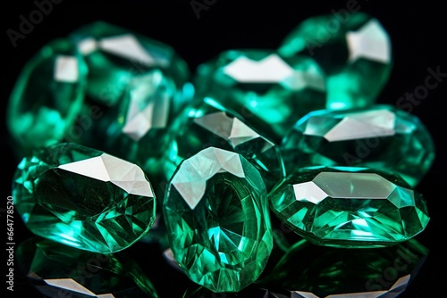 green emerald gems. Generative AI