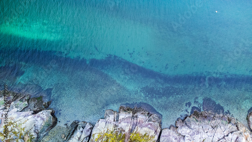Crystal clear water over Halfmoon Bay, Sunshine Coast 