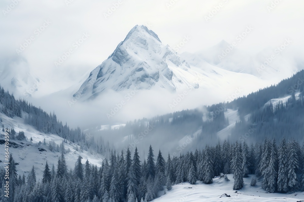 winter snowy mountain landscape