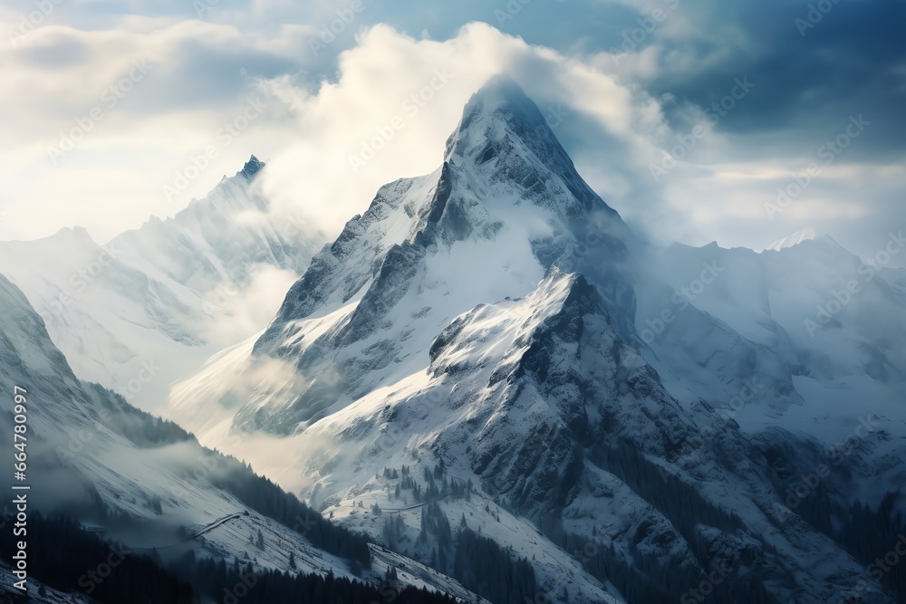 winter snowy mountain landscape