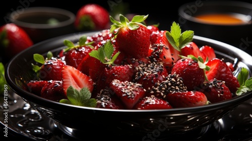Strawberries Plate New Year Celebration, Happy New Year Background, Hd Background