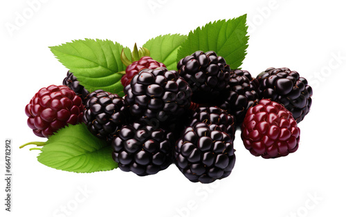 Tasty and Multiple Blackberry on a Clear Surface or PNG Transparent Background.