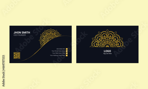 Modern and creative luxury business card design 
