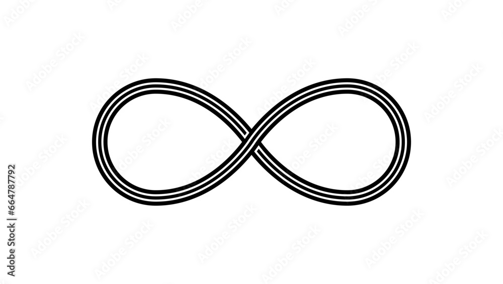 infinity symbol black isolated 3 line vector infinity symbol black isolated 3 line vector