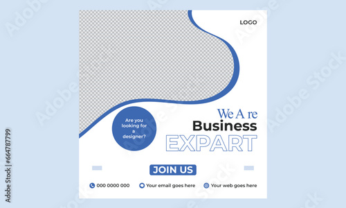 Graphic design agency and social media business post design 