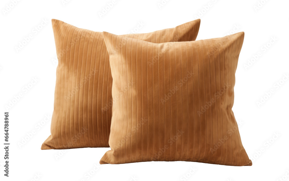 Beautiful and Soft Corduroy Pillow on a Clear Surface or PNG Transparent Background. Beautiful and Soft Corduroy Pillow on a Clear Surface or PNG Transparent Background.
