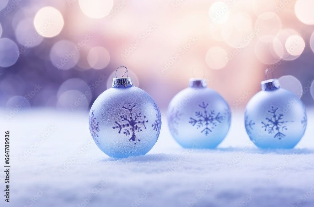 Christmas decorations ball on snow background. Christmas decorations ball on snow background.