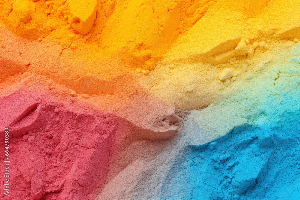 Close up of multi coloured sand background.