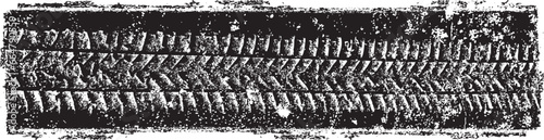 Vector Print Textured Tire Track . Design Element . Car tread silhouette . Mud splash grunge tire texture. Tyre track banner .