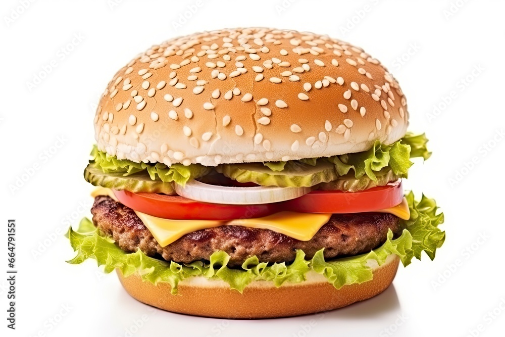 Hamburger isolated on white background. Hamburger isolated on white background.