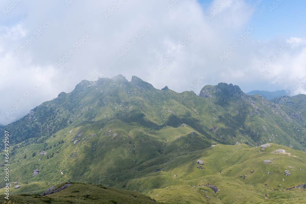 Fototapeta premium View from the summit of Mt. Miyanoura in Yakushima