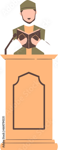 Muslim public speech, khutbah Illustration  photo