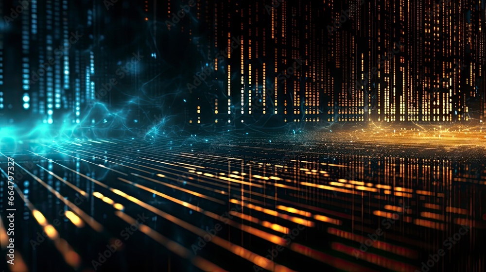 An abstract digital background with binary code and AI algorithms running in the background. An abstract digital background with binary code and AI algorithms running in the background.