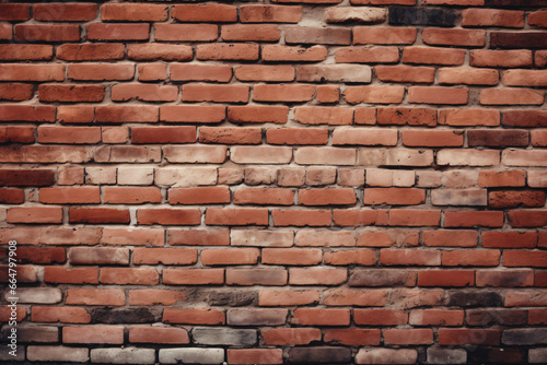 old brick wall of red color,