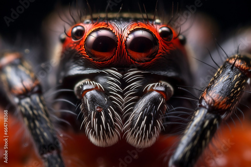 Close-up picture of a spider. 
