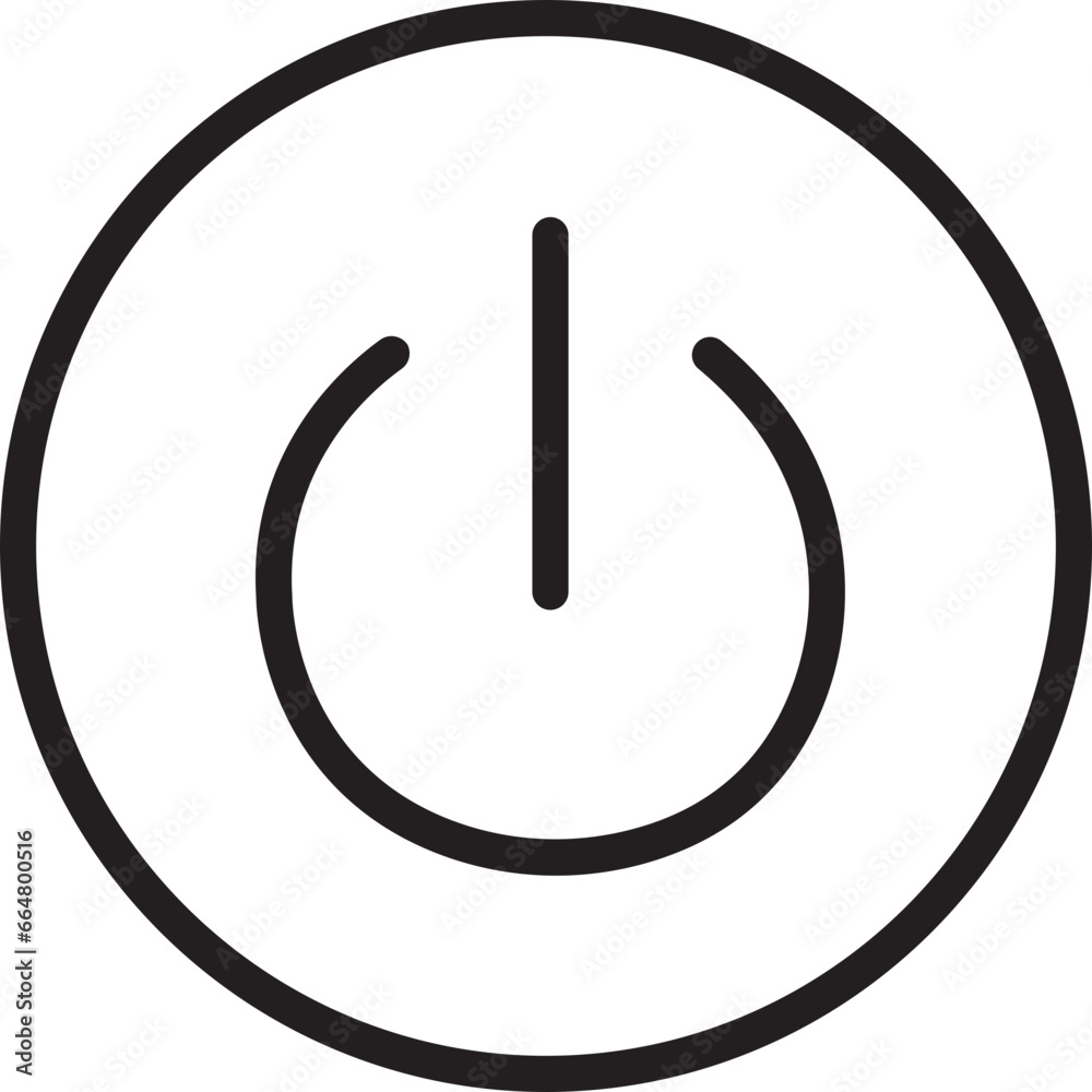Power button icon. Turn on and off switch vector sign. computer start trigger button symbol in flat style isolated on transparent background. Power button icon. Turn on and off switch vector sign. computer start trigger button symbol in flat style isolated on transparent background.