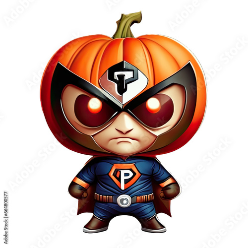 halloween pumpkin hero character