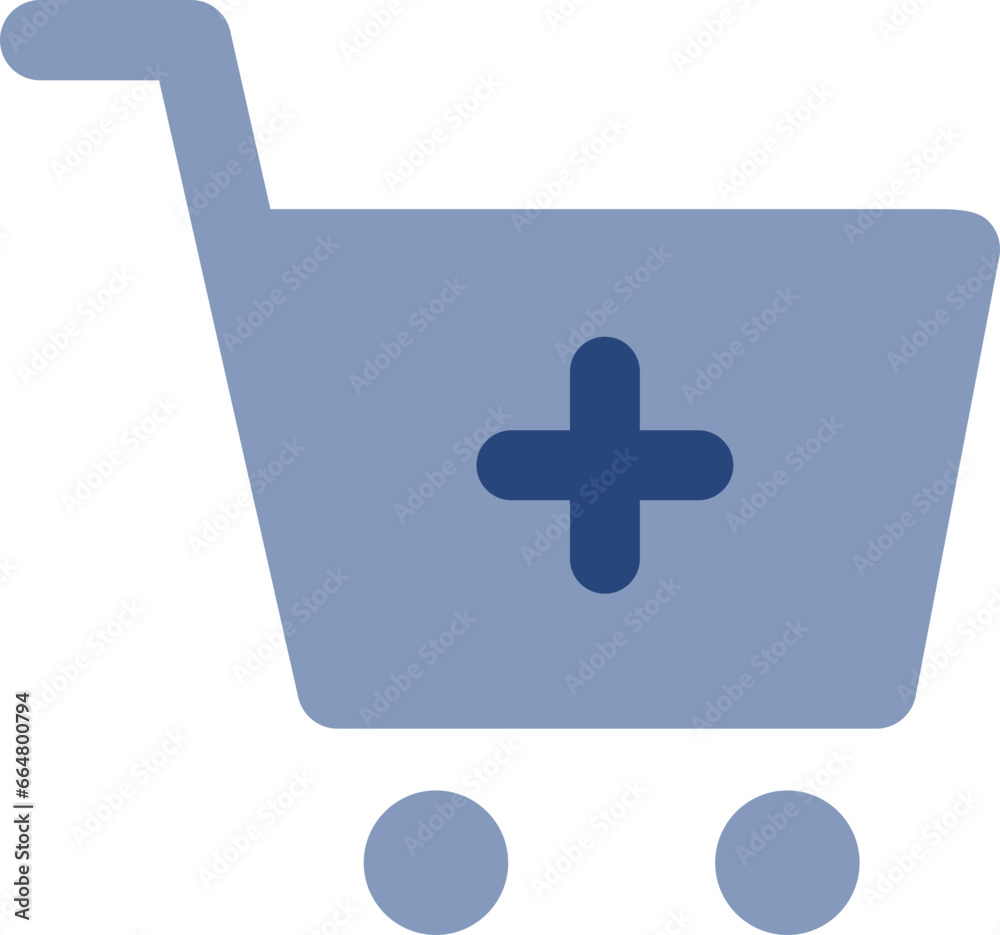 Fototapeta premium shopping cart product add icon 