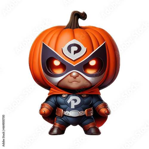 halloween pumpkin hero character