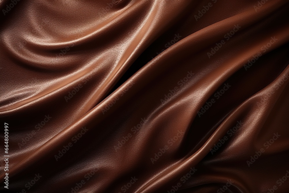 Dark chocolate background in the form of blurred waves Dark chocolate background in the form of blurred waves