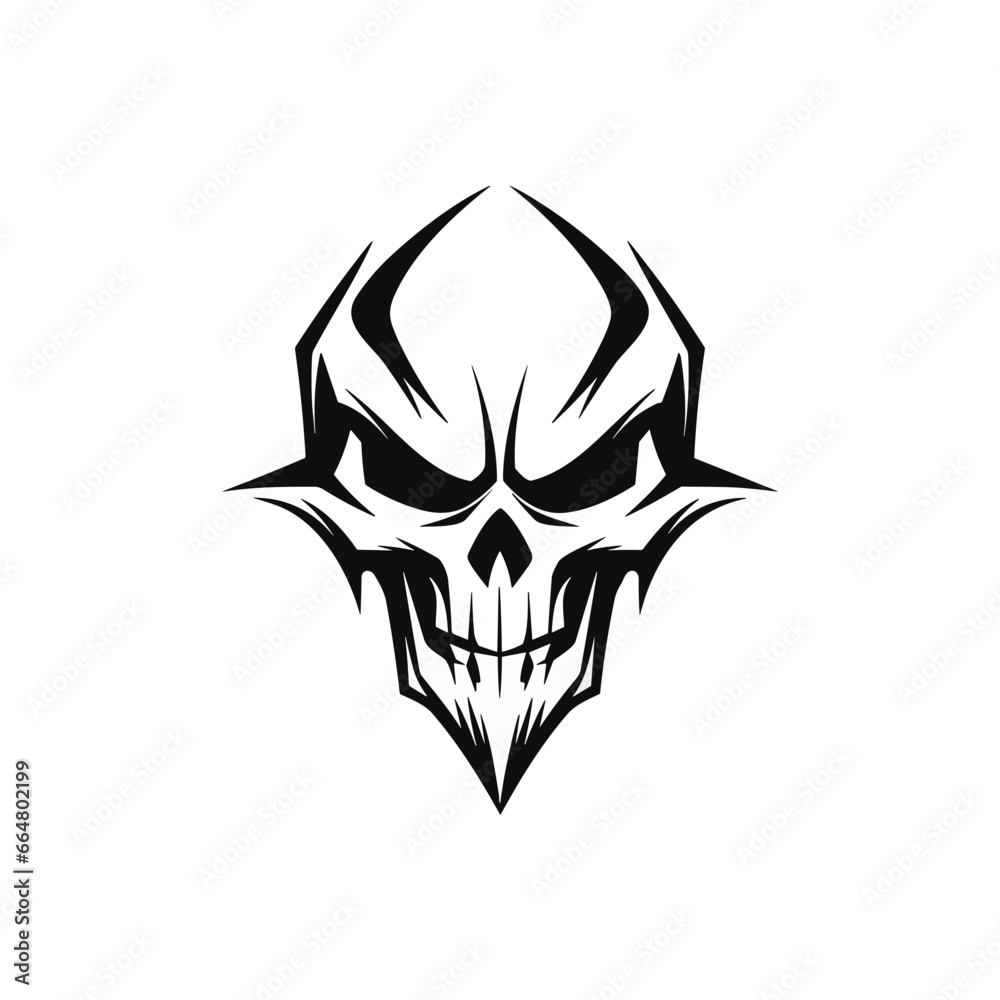 Artistic vector of a skull illustration. Suitable for tattoo, design, and logo. Artistic vector of a skull illustration. Suitable for tattoo, design, and logo.