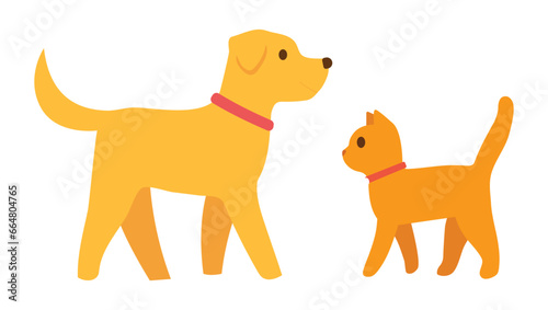 dog and cat vector illustration
