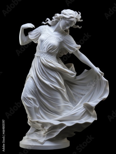 Marble statue of a ballerina.