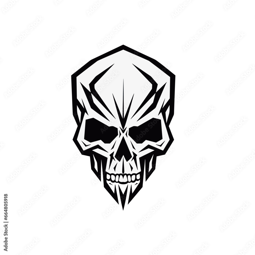 Artistic vector of a skull illustration. Suitable for tattoo, design, and logo. Artistic vector of a skull illustration. Suitable for tattoo, design, and logo.