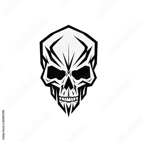 Artistic vector of a skull illustration. Suitable for tattoo, design, and logo.