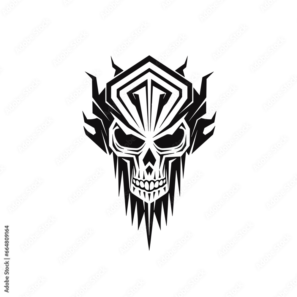 Artistic vector of a skull illustration. Suitable for tattoo, design, and logo. Artistic vector of a skull illustration. Suitable for tattoo, design, and logo.