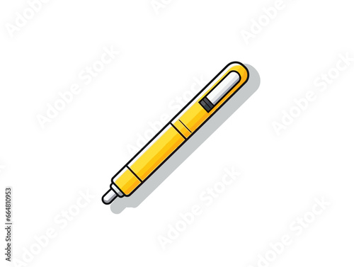 Doodle EpiPen, cartoon sticker, sketch, vector, Illustration, minimalistic